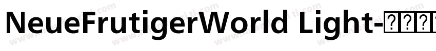 NeueFrutigerWorld Light字体转换